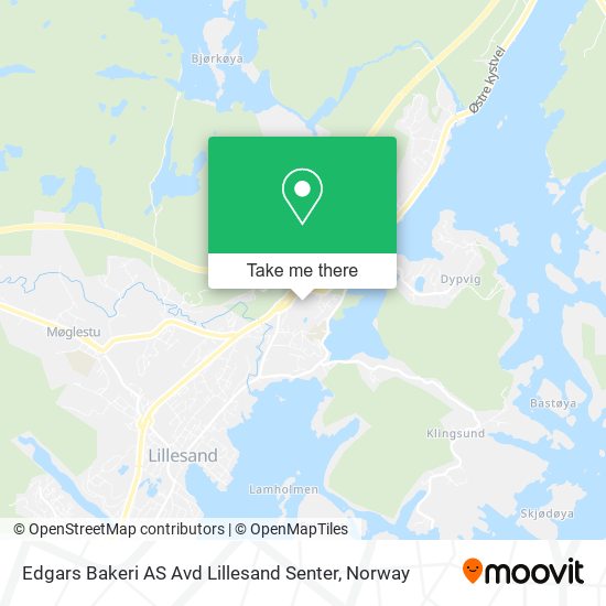 Edgars Bakeri AS Avd Lillesand Senter map