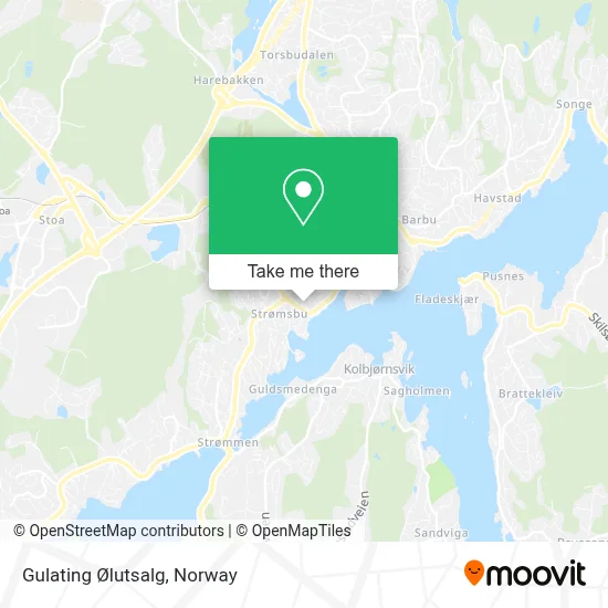 Gulating Ølutsalg map