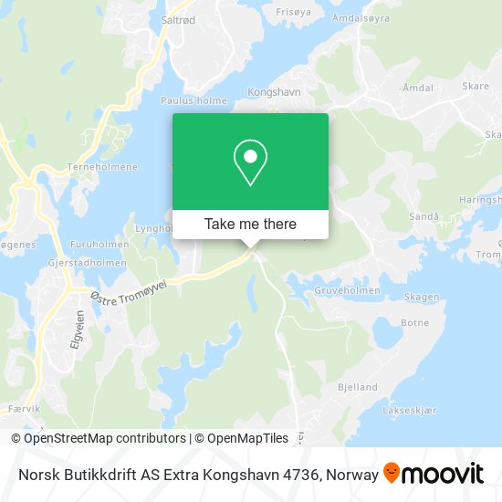 Norsk Butikkdrift AS Extra Kongshavn 4736 map