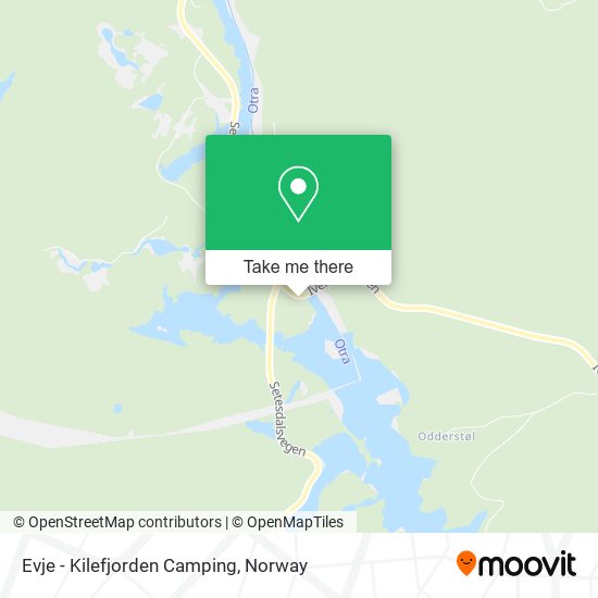 Evje - Kilefjorden Camping map