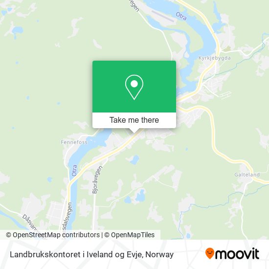 Landbrukskontoret i Iveland og Evje map