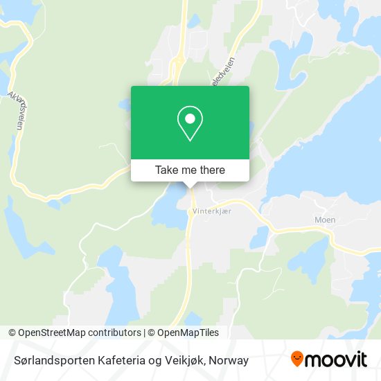 Sørlandsporten Kafeteria og Veikjøk map