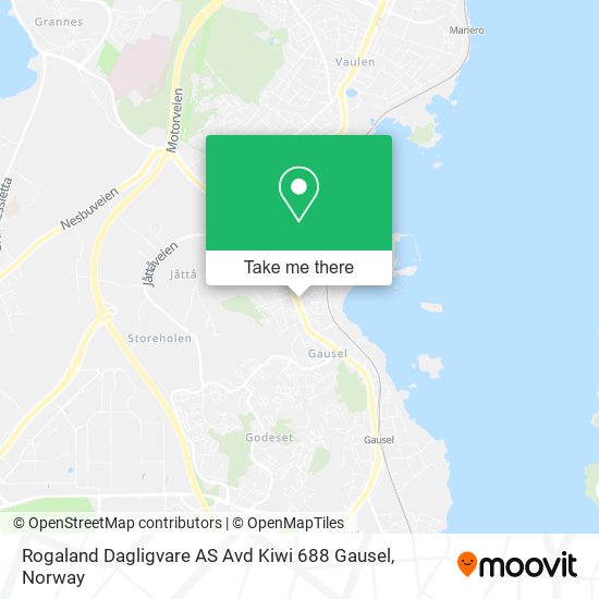 Rogaland Dagligvare AS Avd Kiwi 688 Gausel map