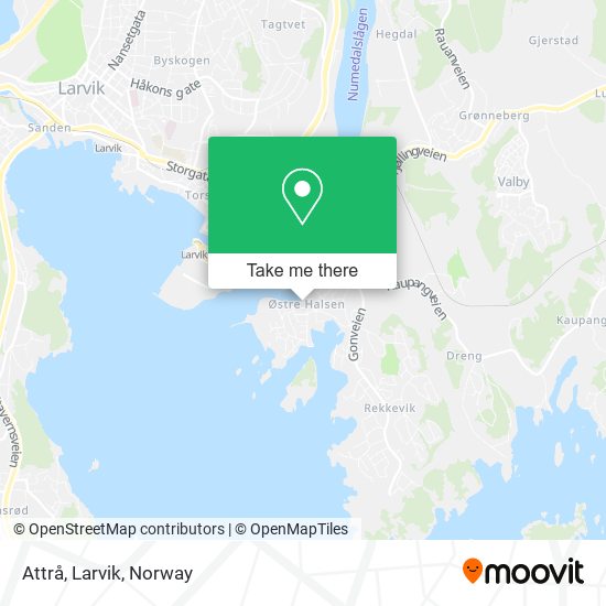 Attrå, Larvik map