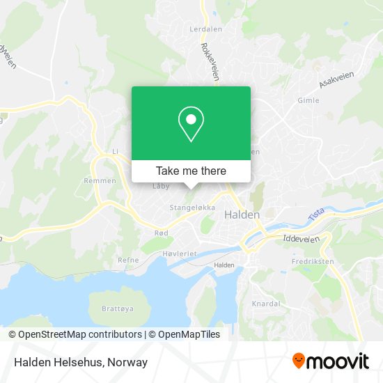 Halden Helsehus map