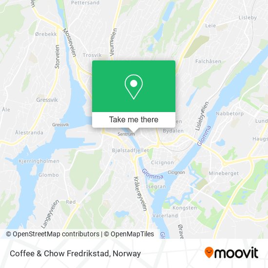 Coffee & Chow Fredrikstad map