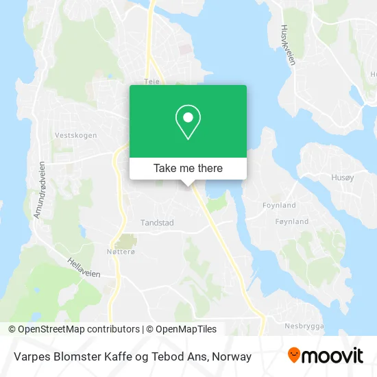 Varpes Blomster Kaffe og Tebod Ans map