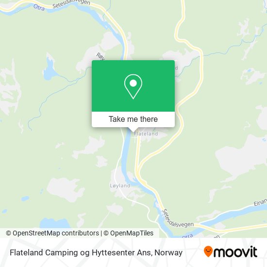 Flateland Camping og Hyttesenter Ans map