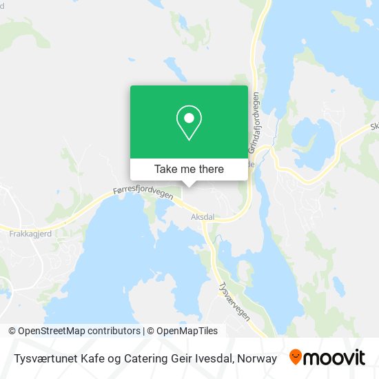 Tysværtunet Kafe og Catering Geir Ivesdal map