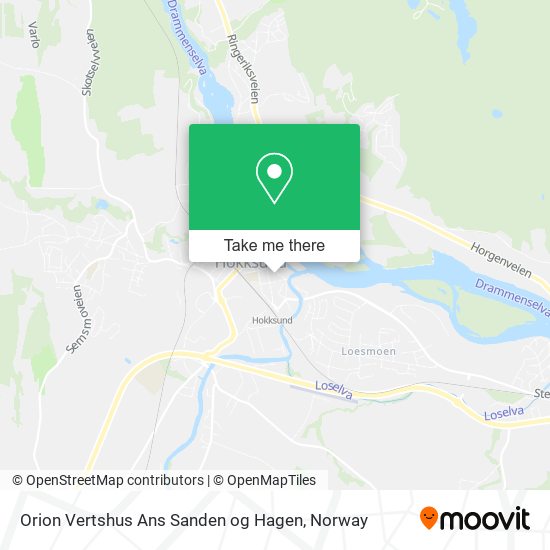 Orion Vertshus Ans Sanden og Hagen map