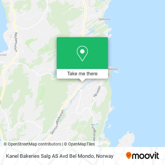 Kanel Bakeries Salg AS Avd Bel Mondo map