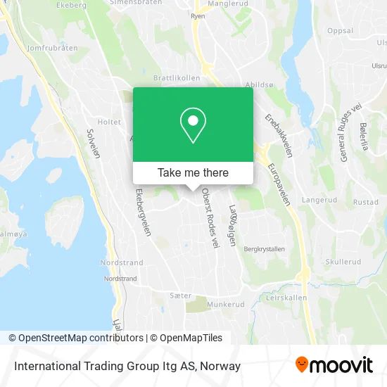 International Trading Group Itg AS map