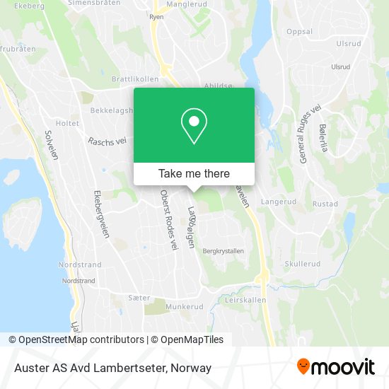 Auster AS Avd Lambertseter map