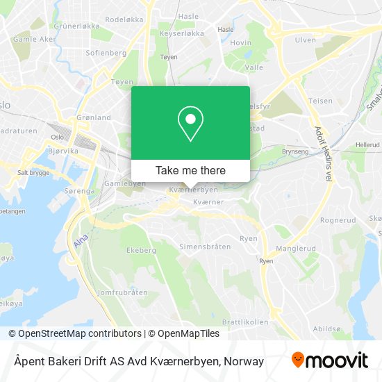 Åpent Bakeri Drift AS Avd Kværnerbyen map