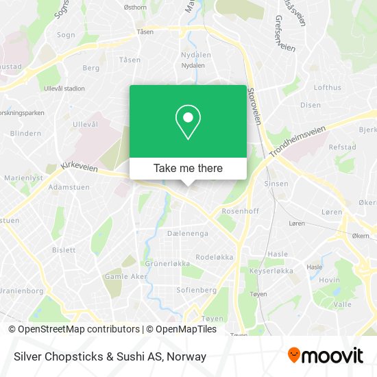 Silver Chopsticks & Sushi AS map