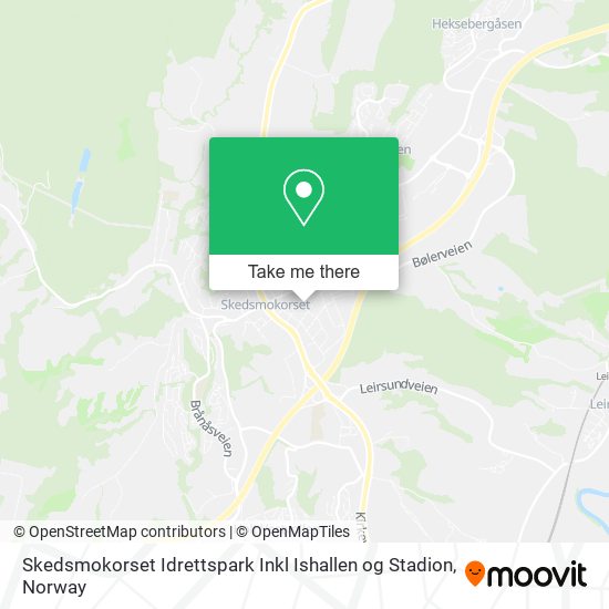 Skedsmokorset Idrettspark Inkl Ishallen og Stadion map