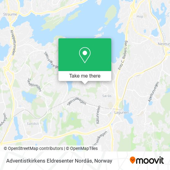 Adventistkirkens Eldresenter Nordås map