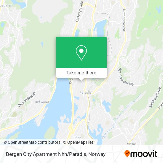Bergen City Apartment Nhh / Paradis map