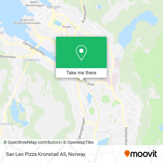 San Leo Pizza Kronstad AS map