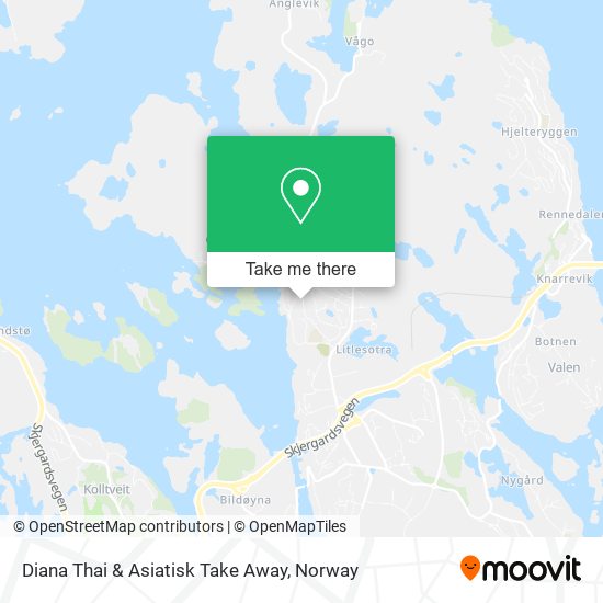 Diana Thai & Asiatisk Take Away map