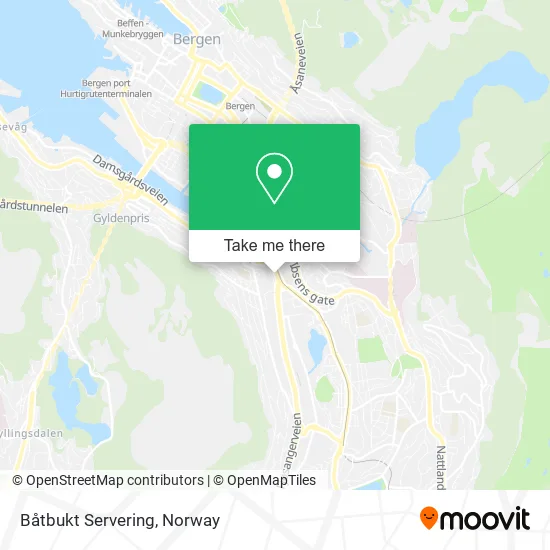 Båtbukt Servering map