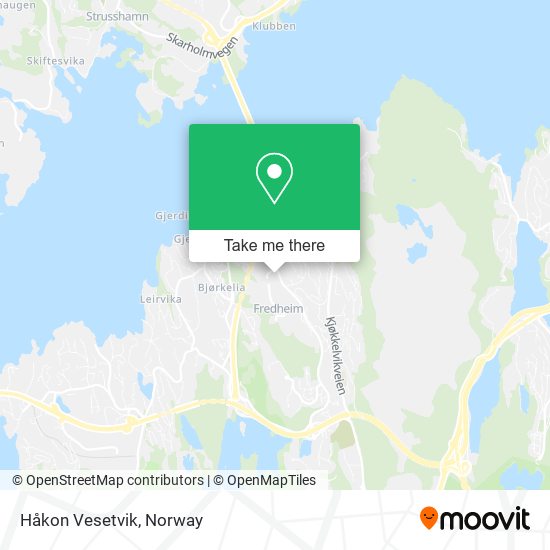 Håkon Vesetvik map