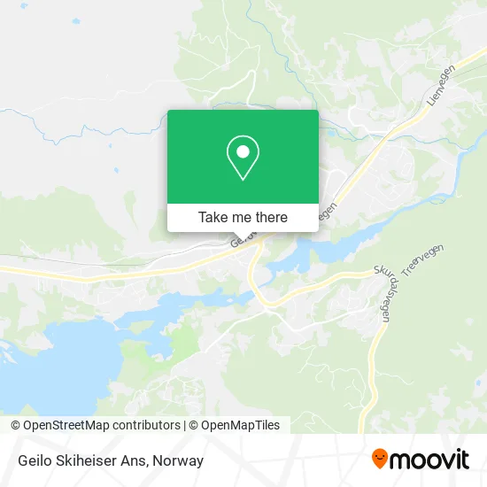 Geilo Skiheiser Ans map