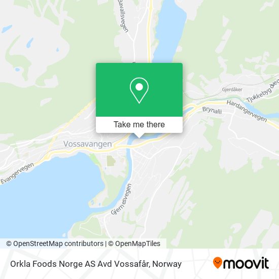 Orkla Foods Norge AS Avd Vossafår map