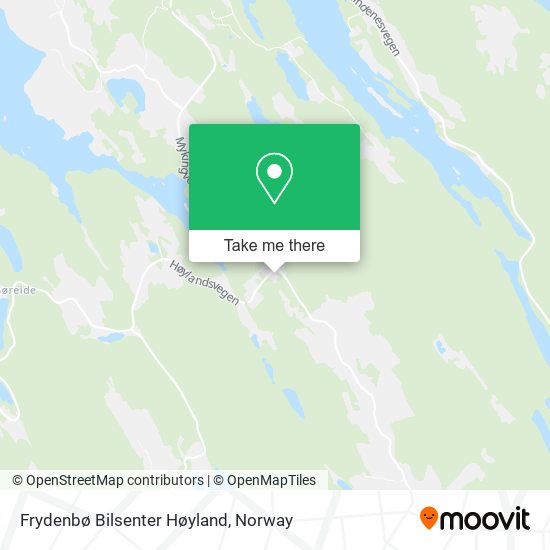 Frydenbø Bilsenter Høyland map