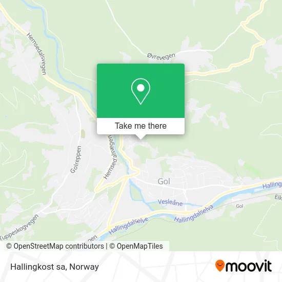 Hallingkost sa map