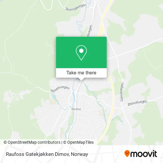 Raufoss Gatekjøkken Dimov map