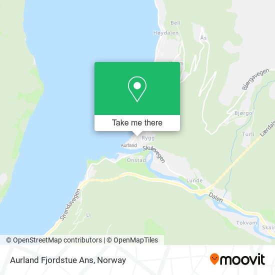 Aurland Fjordstue Ans map