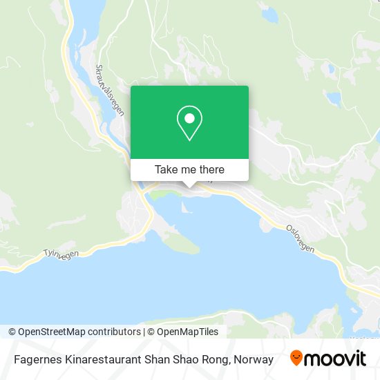 Fagernes Kinarestaurant Shan Shao Rong map