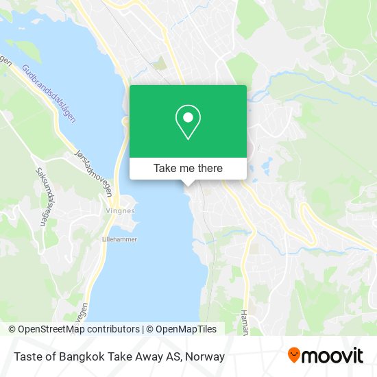 Taste of Bangkok Take Away AS map