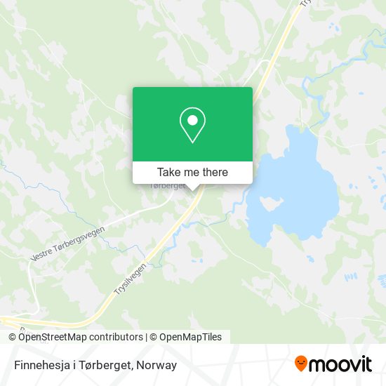Finnehesja i Tørberget map