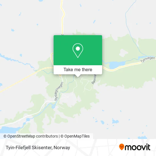 Tyin-Filefjell Skisenter map