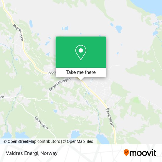 Valdres Energi map