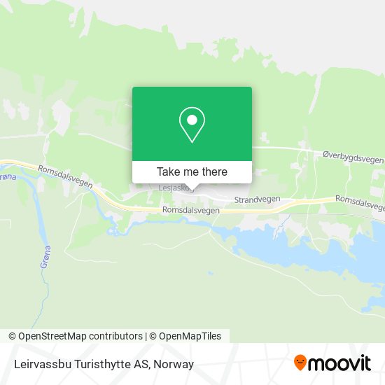 Leirvassbu Turisthytte AS map