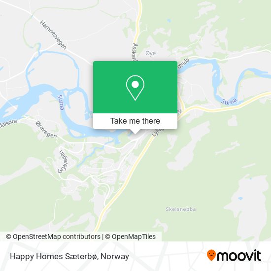 Happy Homes Sæterbø map