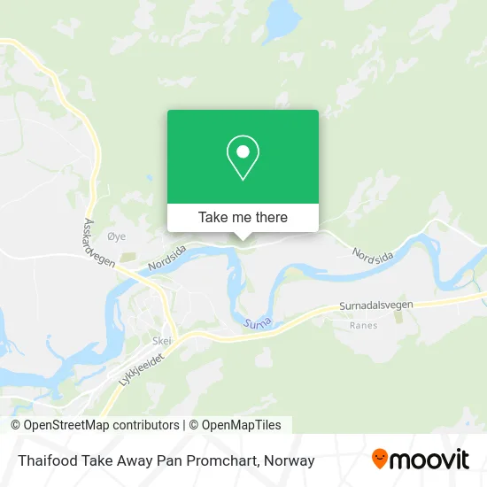 Thaifood Take Away Pan Promchart map