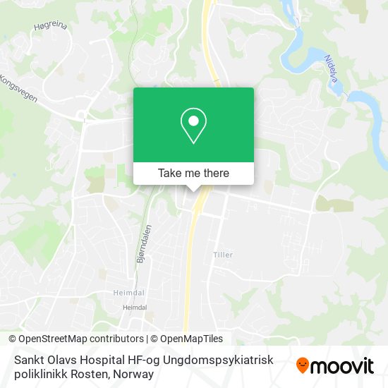 Sankt Olavs Hospital HF-og Ungdomspsykiatrisk poliklinikk Rosten map