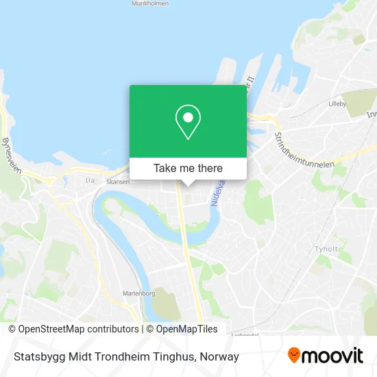 Statsbygg Midt Trondheim Tinghus map