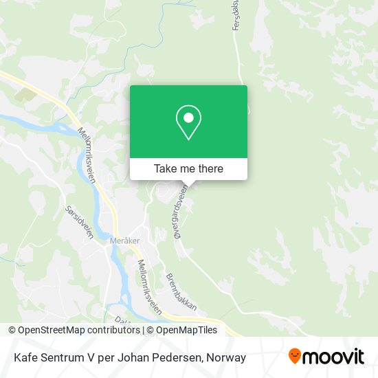 Kafe Sentrum V per Johan Pedersen map