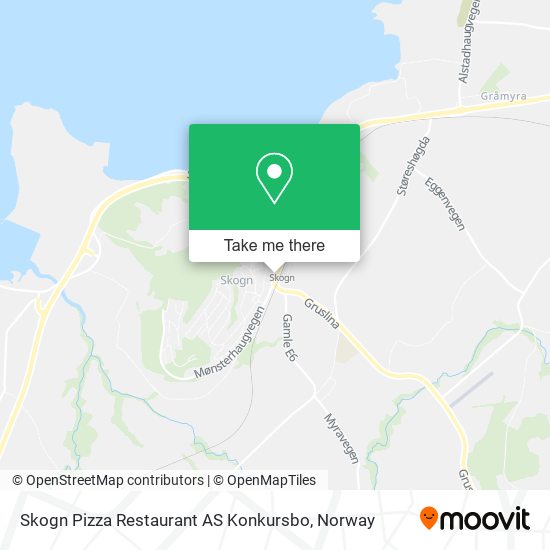 Skogn Pizza Restaurant AS Konkursbo map