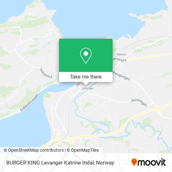 BURGER KING Levanger Katrine Indal map