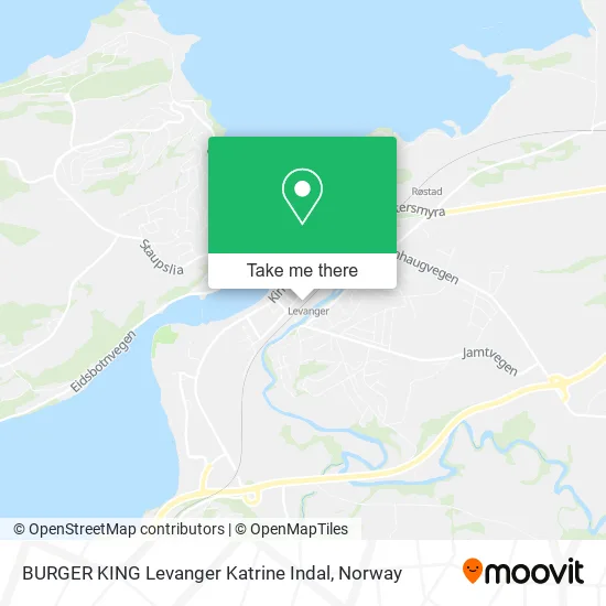 BURGER KING Levanger Katrine Indal map