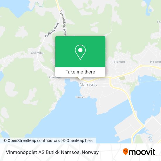 Vinmonopolet AS Butikk Namsos map