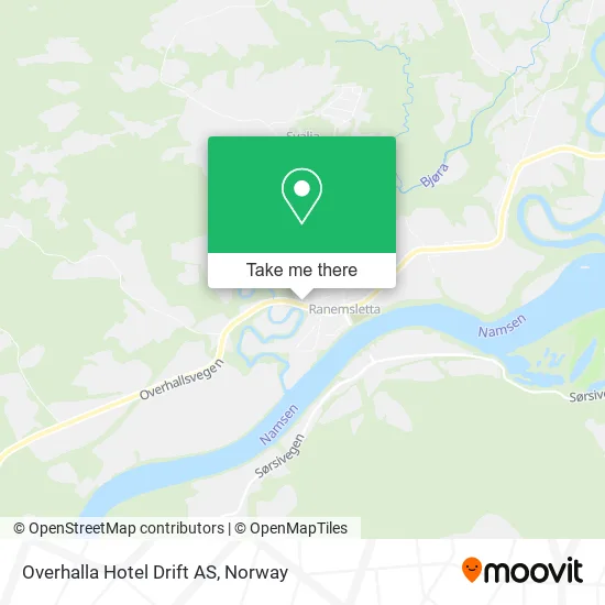 Overhalla Hotel Drift AS map