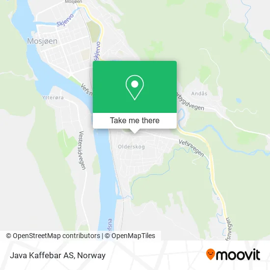 Java Kaffebar AS map