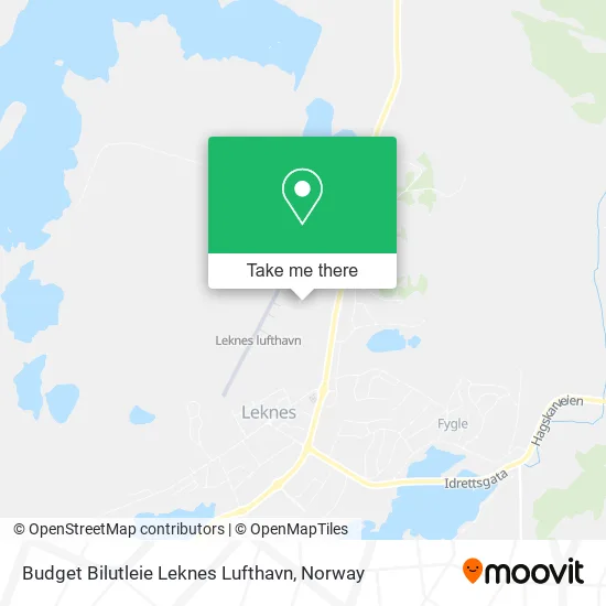 Budget Bilutleie Leknes Lufthavn map